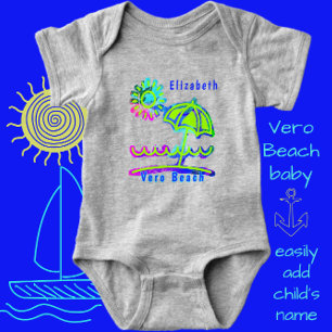 Vero Beach FL Niedlicher Schirm mit Sun Baby Bodys Baby Strampler
