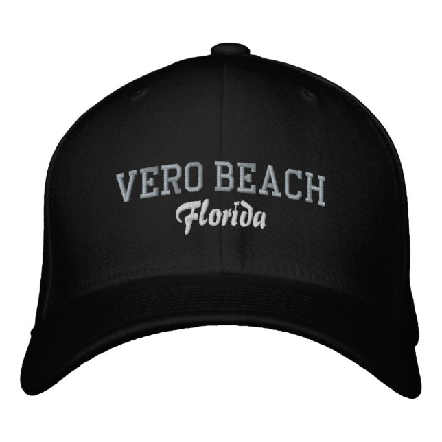 Vero Beach Florida bestickt mit Baseballhut Bestickte Baseballkappe (Vorderseite)