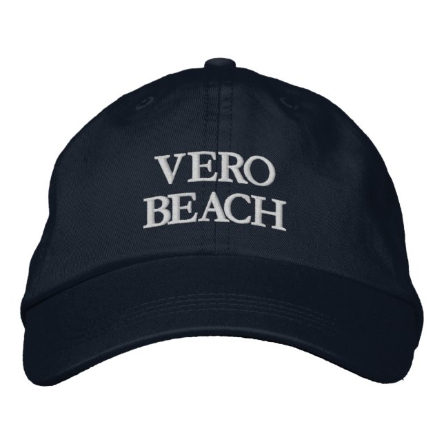 Vero Beach Florida bestickt mit Baseballhut Bestickte Baseballkappe (Vorderseite)