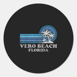 Vero Beach Florida Familienurlaub Vintag Runder Aufkleber