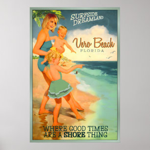 VERO BEACH Florida Indian River County Reise Poster