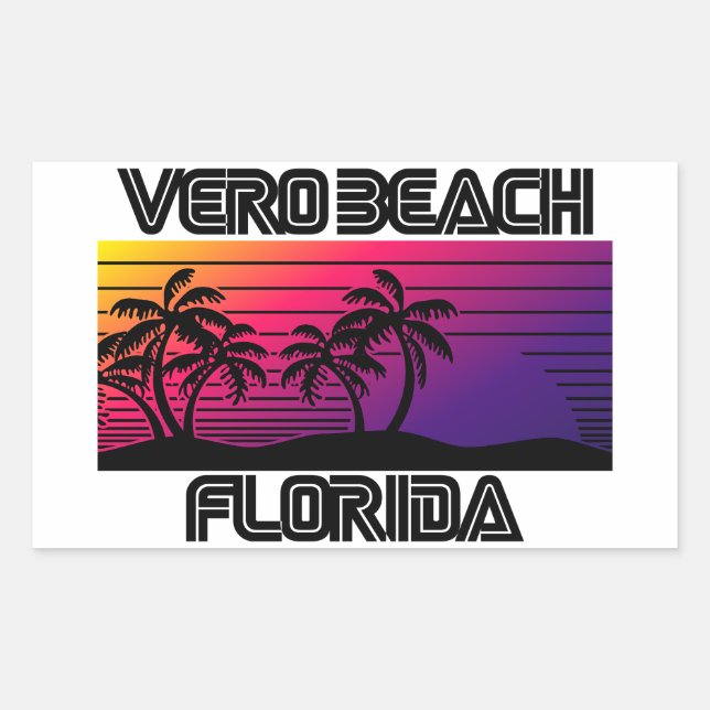 Vero Beach Florida Rechteckiger Aufkleber (Vorderseite)