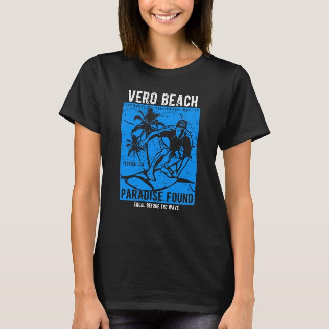 Vero Beach Florida Retro Distressed Style Souvenir T-Shirt (Vorderseite)