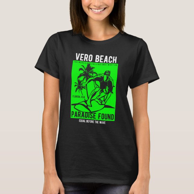 Vero Beach Florida Retro Style Souvenir  1 T-Shirt (Vorderseite)