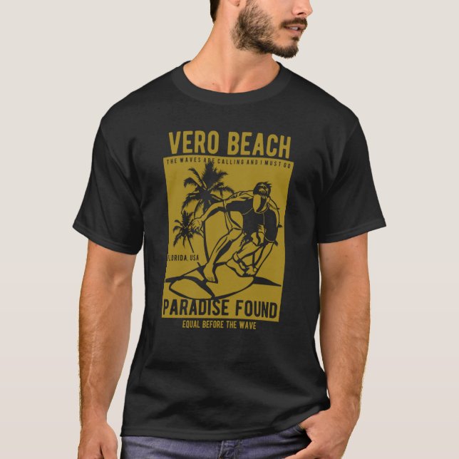 Vero Beach Florida Retro Style Souvenir  4 T-Shirt (Vorderseite)