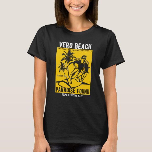 Vero Beach Florida Retro Style Souvenir  5 T-Shirt (Vorderseite)