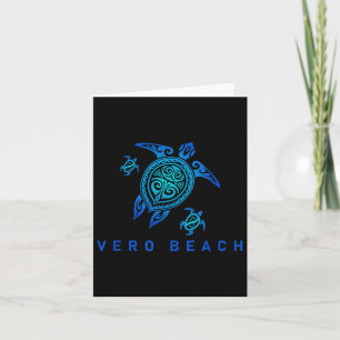 Vero Beach Florida Sea Blue Tribal Turtle Karte