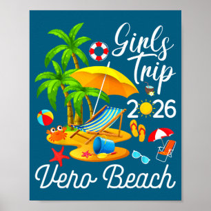 Vero Beach Florida Sommer tropischer Mädchenurlaub Poster