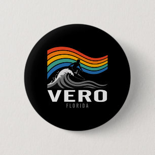Vero Beach Florida Surfer Surfen Männer Frauen Button