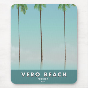 Vero Beach Florida Vintage Reiseplakat Mousepad