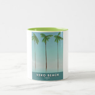 Vero Beach Florida Vintage Reiseplakat Zweifarbige Tasse
