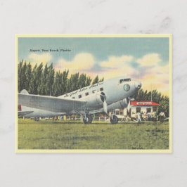 Vero Beach, Florida Vintager Flughafen und Flugzeu Postkarte