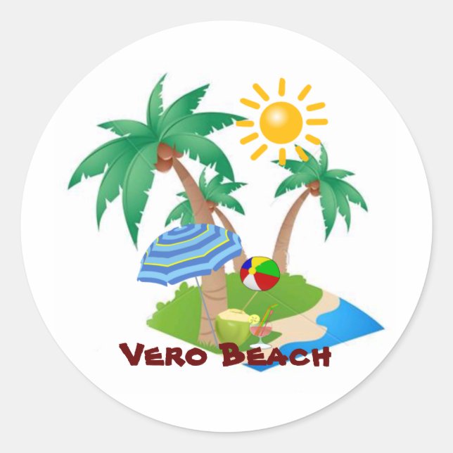 VERO BEACH Perfect Vacation Aufkleber (Vorderseite)