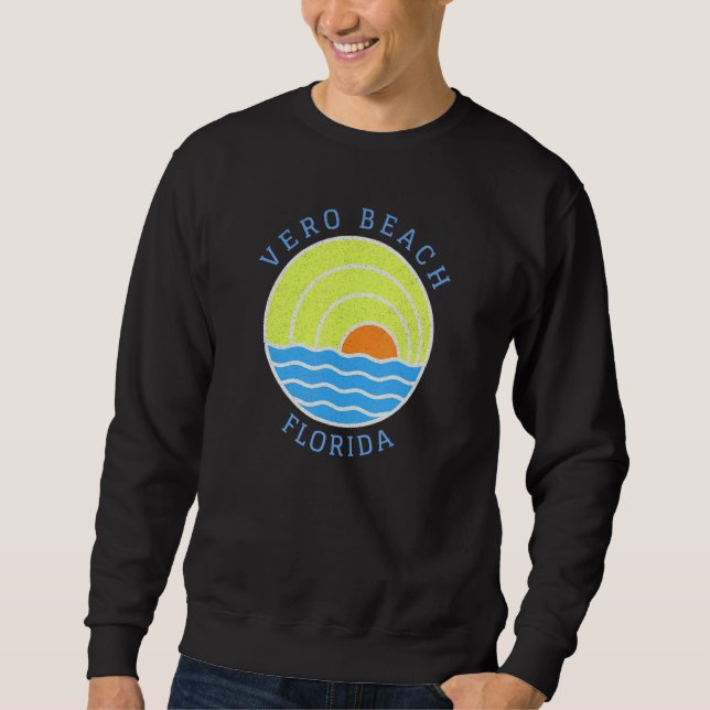 Vero Beach Retro Sunset Sweatshirt (Vorderseite)