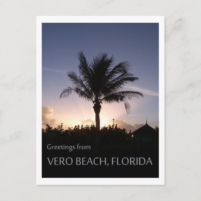 Vero Beach Silhouette Postkarte (Vorderseite)