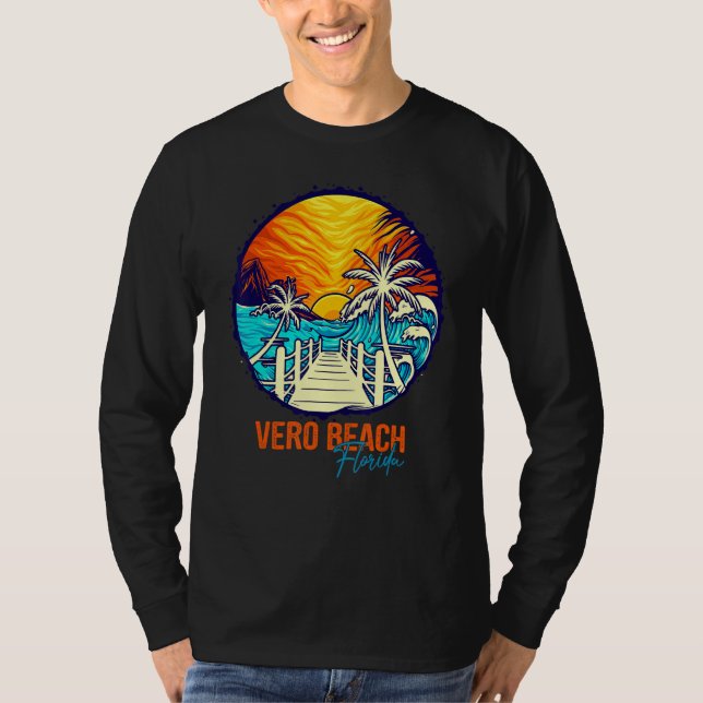 Vero Beach Sunset Matching Vacation Friends Family T-Shirt (Vorderseite)