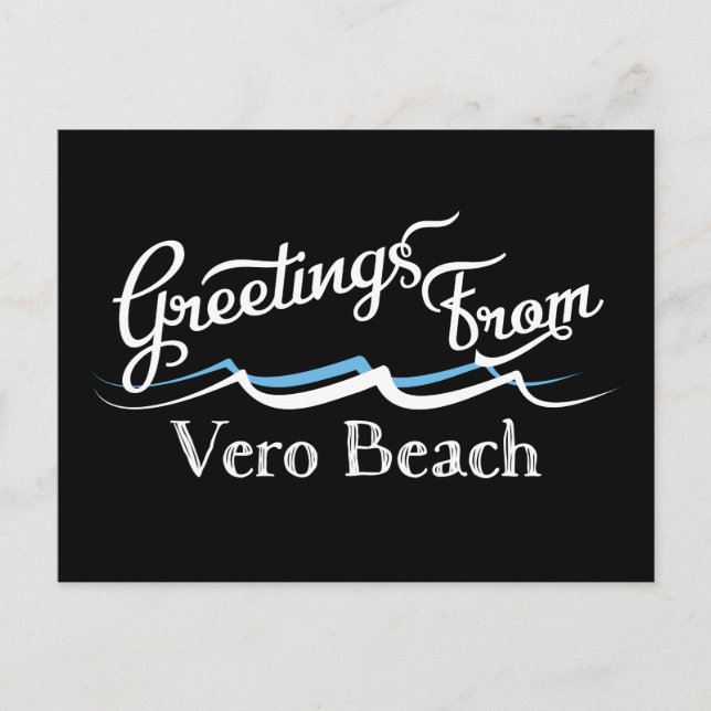 Vero Beach Water Waves Postkarte (Vorderseite)