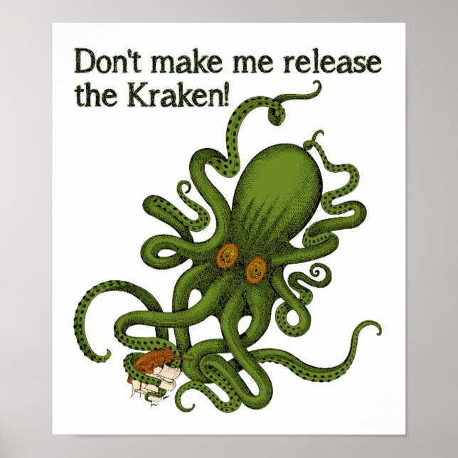 Veröffentlichung des Kraken Funny Poster (Vorne)