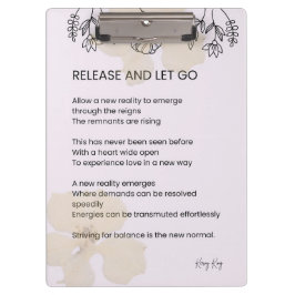 Veröffentlichung und lass - Gedicht zur Selbstverw Klemmbrett