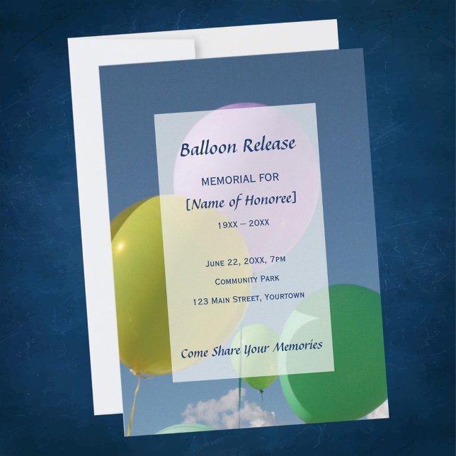 Veröffentlichung von Memorial Balloon Einladung (Von Creator hochgeladen)