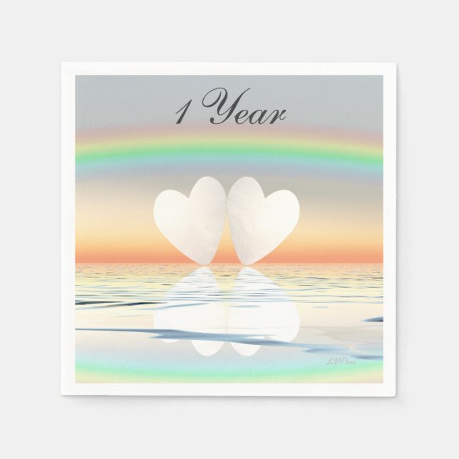 Veröffentlichung zum ersten Jahrestag Serviette (Vorderseite)