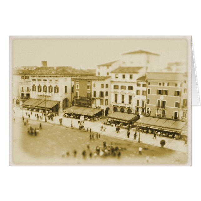 Verona Cafe - Mittagessen - Grußkarte (Vorderseite (Horizontal))