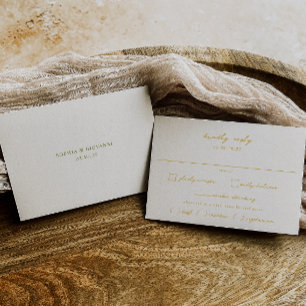 VERONA Gelborange Etage Hochzeit RSVP Karte