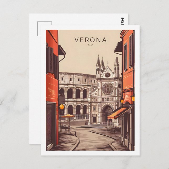 Verona Italien Berühmter Reiseort Postkarte (Vorne/Hinten)