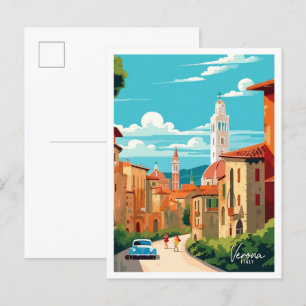 Verona Italien Kunst, Dichtung und Musik Postkarte