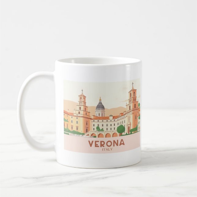 Verona Italien Pastel Travel - Julias Balkon Kaffeetasse (Links)