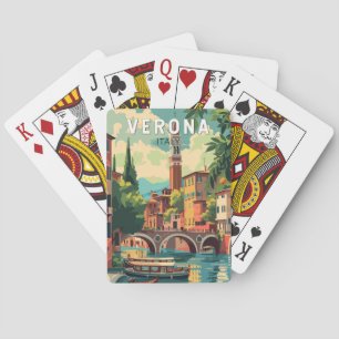 Verona Italien Reisen Kunst Vintag Spielkarten