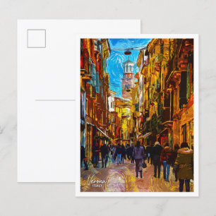 Verona Italien Schönes Öl Paint City Postkarte