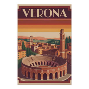 Verona Italien vintage Poster