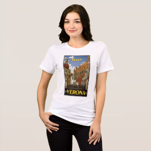 VERONA ITALIEN VINTAGE REISE POSTER Tri-Blend SHIRT