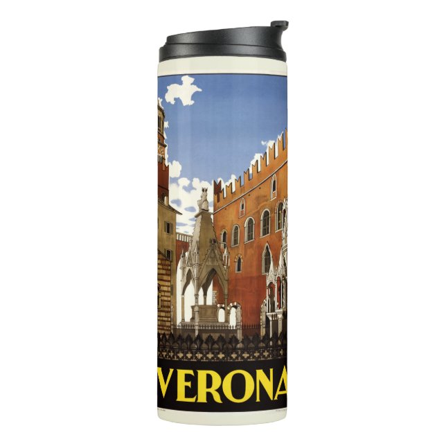 Verona Italien Vintage Reise tumbler Thermosbecher (Nach links gedreht)