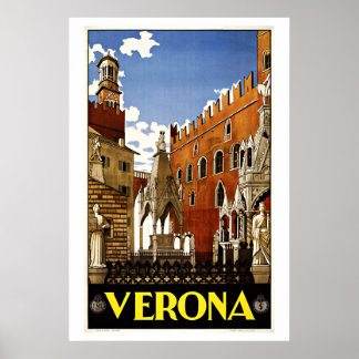 Verona Italien Vintage Travel Poster