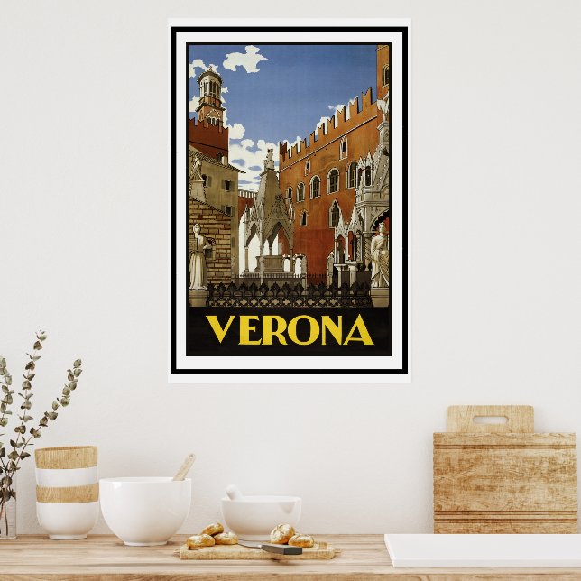 VERONA ITALIEN VINTAGER STIL POSTER (Küche)