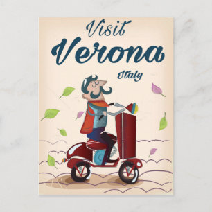 Verona Italienischer Roller-Reiseplakat Postkarte
