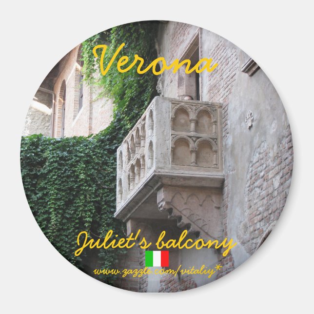 Verona Italy Juliet's Balkonmagnet-Design Magnet (Vorne)
