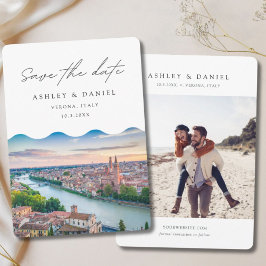Verona Italy Wedding Save the Date Einladung