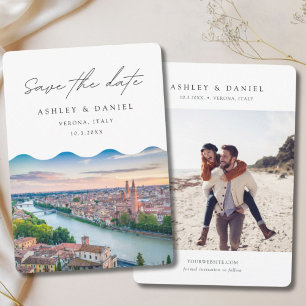 Verona Italy Wedding Save the Date Einladung