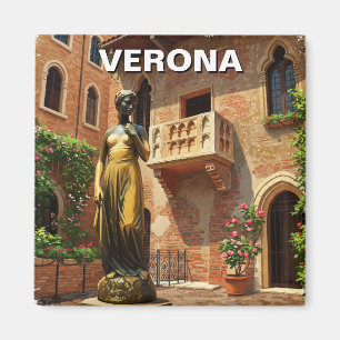 Verona Juliet Statue Balcony Italien Reisen Magnet