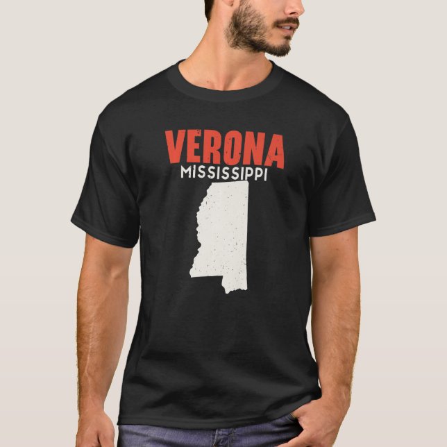 Verona Mississippi USA Staat America Travel Missis T-Shirt (Vorderseite)