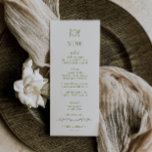 VERONA Moss Green Wedding Menükarte<br><div class="desc">VERONA Moss Green,  Abendessen Einstellung Doodle,  Hochzeitsmenü. Merkmale,  Moosgrüne Typografie,  hellbeige Hintergrundfarbe und Wildblume Rebsorten.</div>