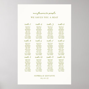 VERONA Moss Wedding Plan Poster
