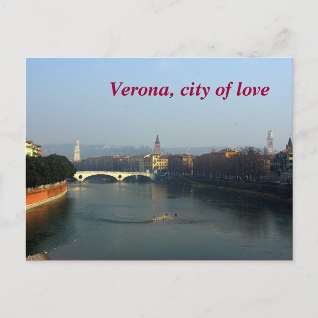 Verona, Stadt der Liebe Postkarte (Vorderseite)