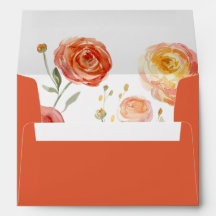 Verona Sunset Bold Orange Wedding Rücksendeadresse