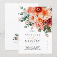 Verona Sunset Bright Orange Moderne Blumenhochzeit