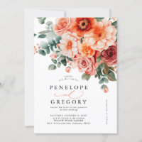 Verona Sunset Bright Orange Moderne Blumenhochzeit