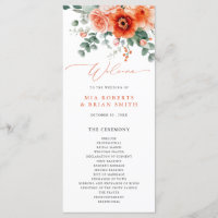 Verona Sunset Bright Orange Moderne Blumenhochzeit